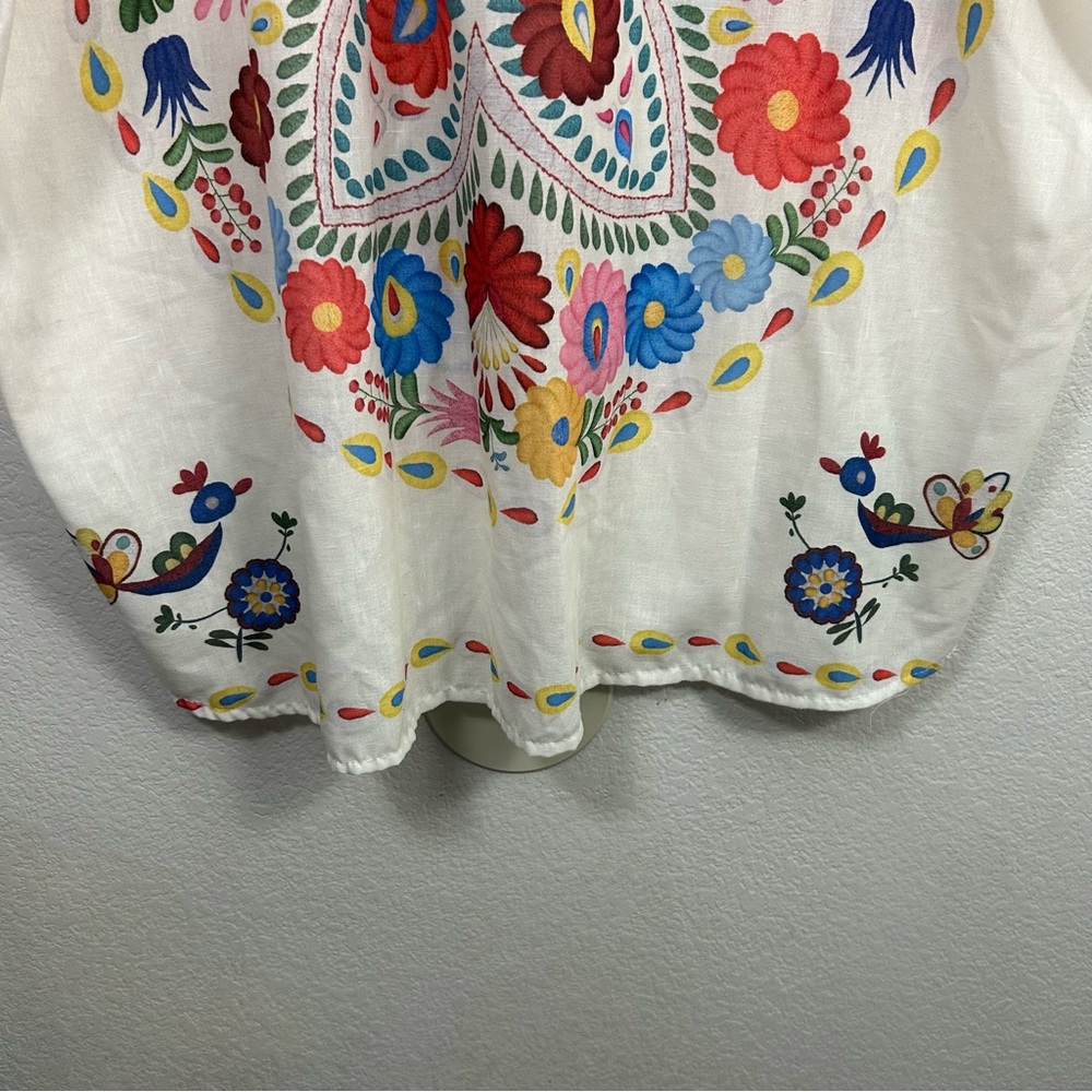 Xuna Italian Art to Wear Tunic Shirt Dress Colorful Vacation Resortwear OS - Picture 9 of 11